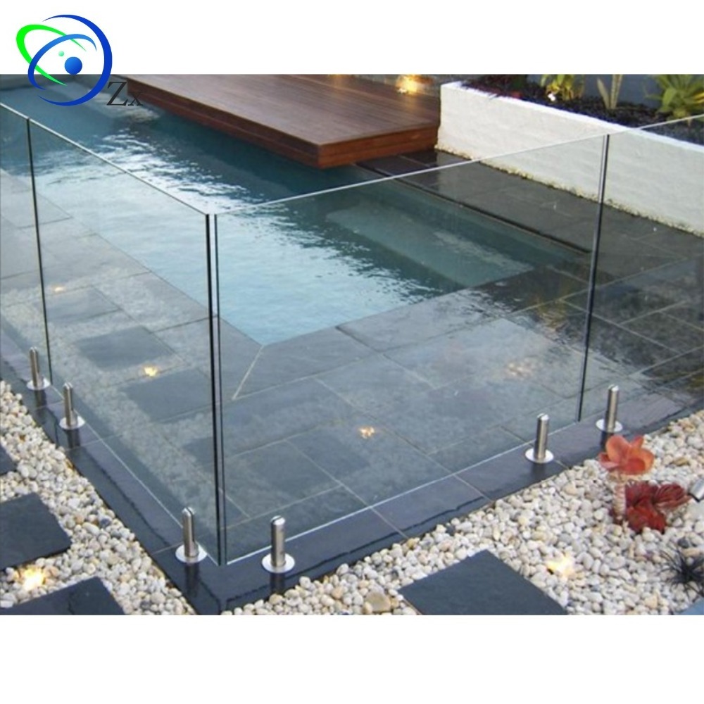 2205 Stainless steel 316  inox spigot frameless glass fence & balustrade swimming pool railings external porch baluster