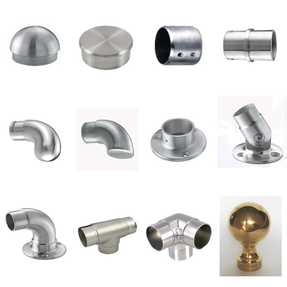 316 Inox stair handrail accessories 304 stainless steel railing fitting system