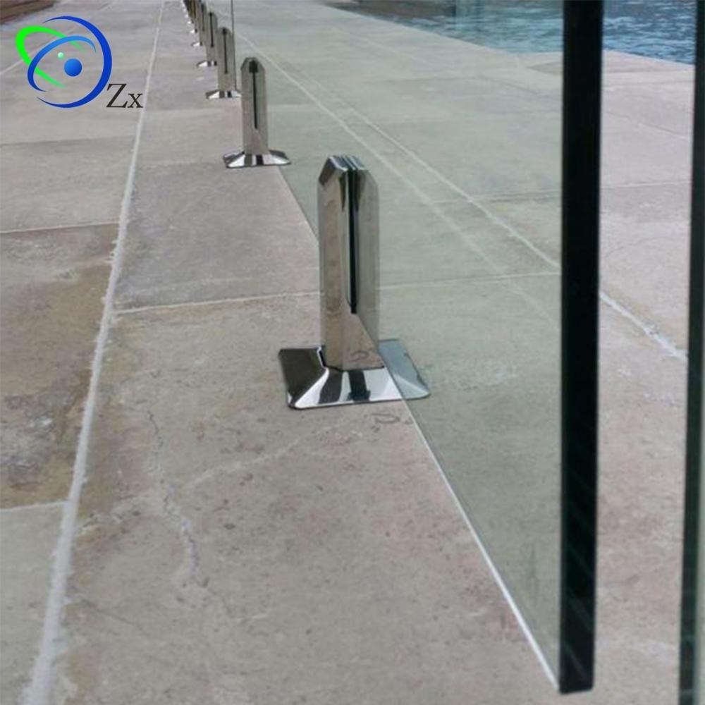 Frameless Glass balcony balustrade /swimming pool fence/railing system/Stainless steel 316 /304 inox spigot