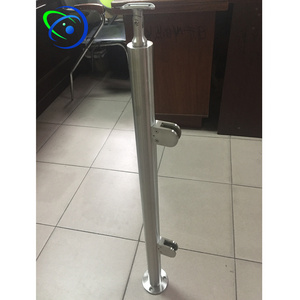 Matt Mirror Stainless steel 316 Diameter 50.8 2" post for stair glass handrail  for Deck balcony railing balustrade