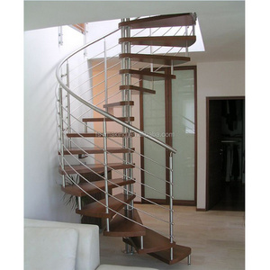 Spiral Stairs Stair Type and Stainless Steel Stair Material Spiral Staircases Used/glass step tread/glasss balustrade