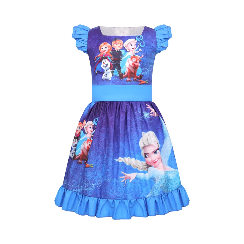 Baby girls princess Tutu Dresses for Girls Birthday Party Gift Costume Girs Elsa Anna Dress Children Clothing DO02