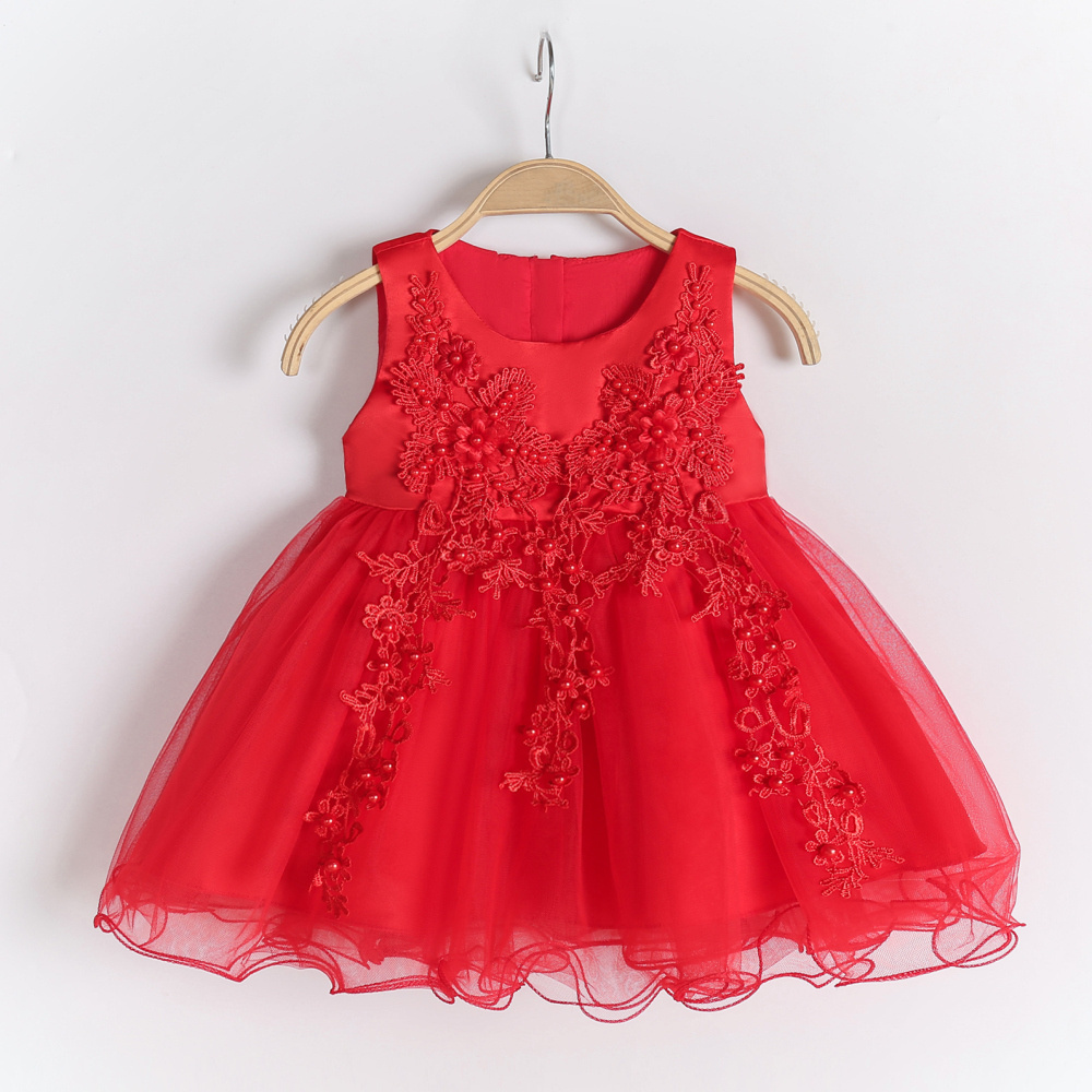 Gorgeous Baby Events Party Wear Tutu Tulle Infant Christening Gown  Princess Dresses For Girls 6- 24M B-3931