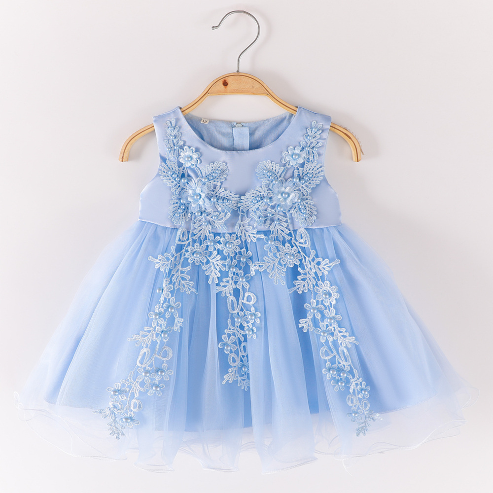 Gorgeous Baby Events Party Wear Tutu Tulle Infant Christening Gown  Princess Dresses For Girls 6- 24M B-3931