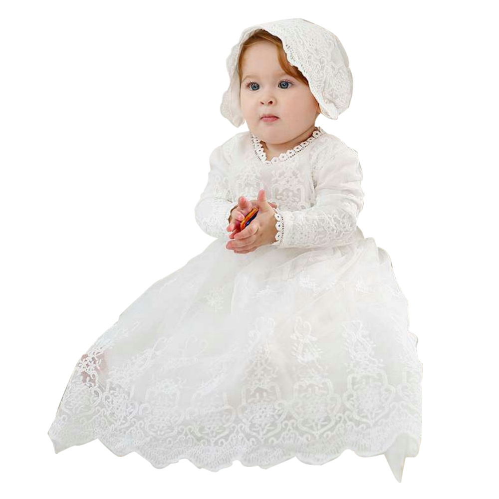 Girls First Birthday Dress for Newborn Baby Toddler Princess Dresses Kids Girl Party Prom Gown Clothing Wear  B-9556