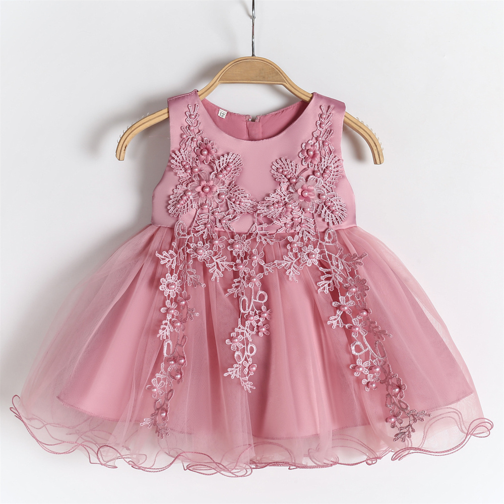 Gorgeous Baby Events Party Wear Tutu Tulle Infant Christening Gown  Princess Dresses For Girls 6- 24M B-3931