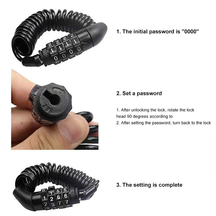 New Durable Outdoor Cycling Bicycle Accessories Security Bicycle Motorcycle Helmet Anti-Theft Lock