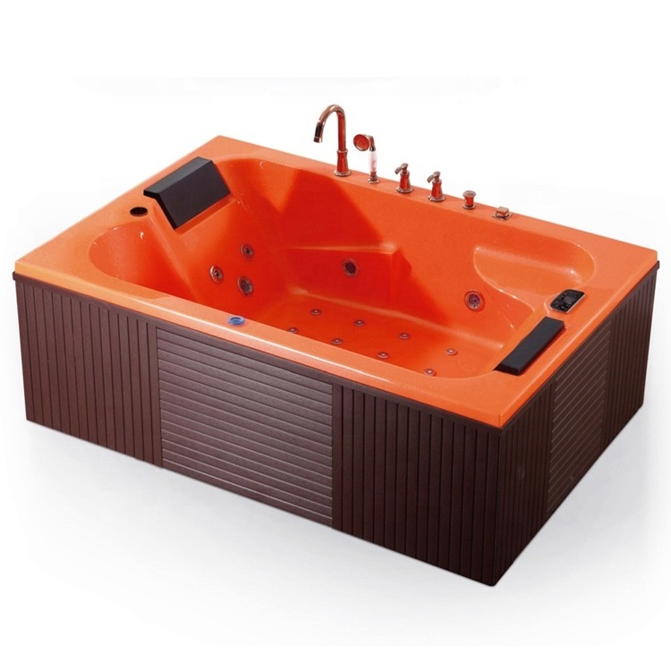 Rocky balboa Indoor Two Adult People Freestanding Tub Bath Electric Hydro Whirlpool Massage Bathtub