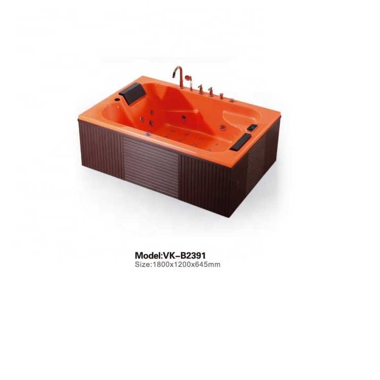 Rocky balboa Indoor Two Adult People Freestanding Tub Bath Electric Hydro Whirlpool Massage Bathtub