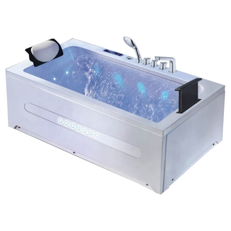 long computer controlled apollo massage bathtub with seat