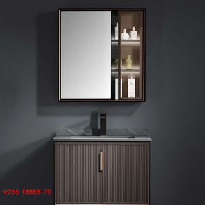 furniture luxury double basin vanity sink PVC storage bathroom cabinet