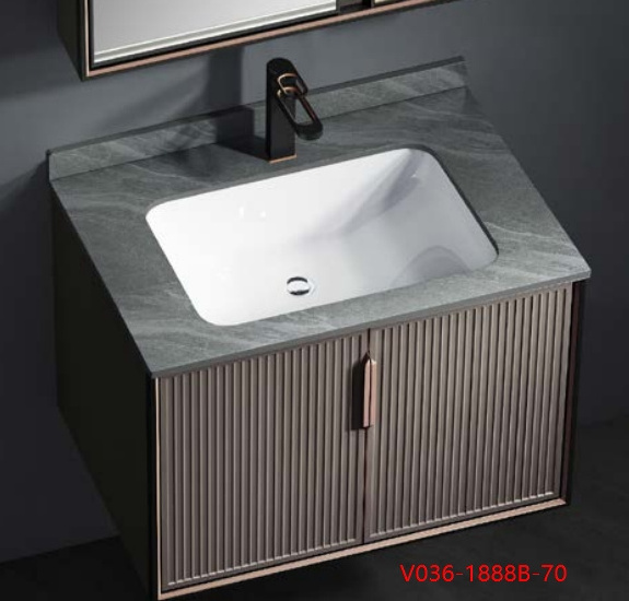 furniture luxury double basin vanity sink PVC storage bathroom cabinet