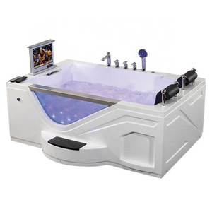 2 person hot spa bath tub with tv / bath tub bathroom