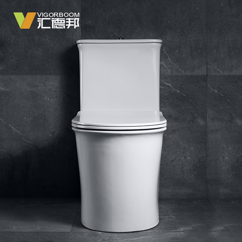 Hotel project  one-piece siphonic toilet elongated S-trap ceramic white dual flushing jet siphon water closet toilet