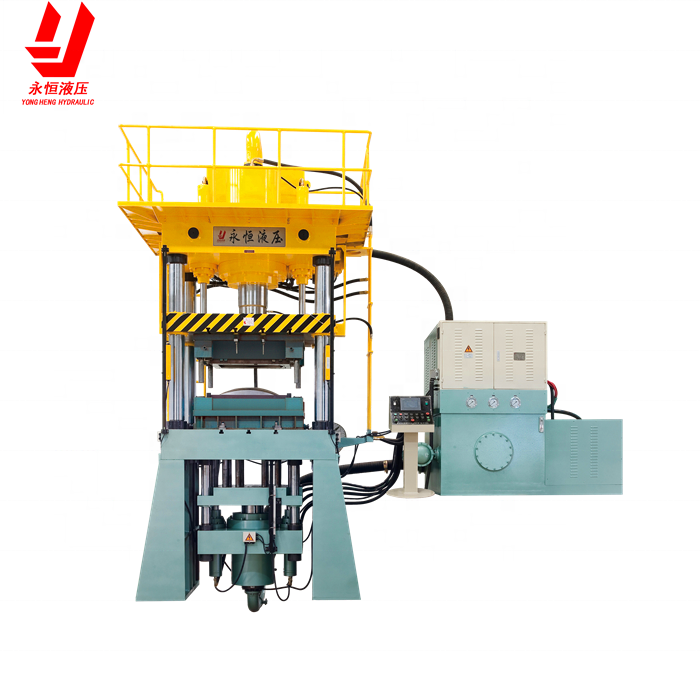 Yongheng Hydraulic Vertical PLC 1200 Tons 4-Column Fire Extinguisher Deep Drawing Hydroforming Press Machine