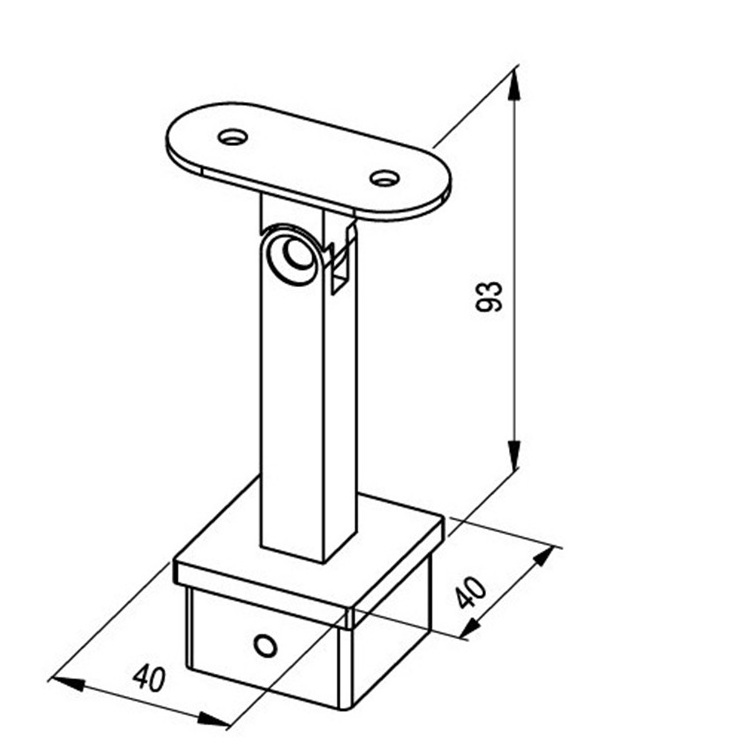 Adjustable Stainless Steel Square  Deck 4*4 Post Mounting Brackets Saddle