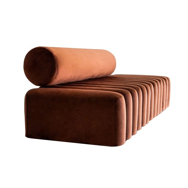 Velvet cloth art for shoe stool Nordic special design Corner sofa stool cloakroom long bench for bar home