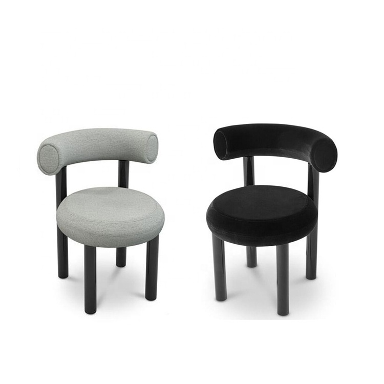 Customizable european modern furniture luxury dining chairs hand made button round chair round folding chair