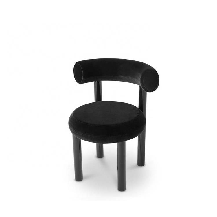 Customizable european modern furniture luxury dining chairs hand made button round chair round folding chair