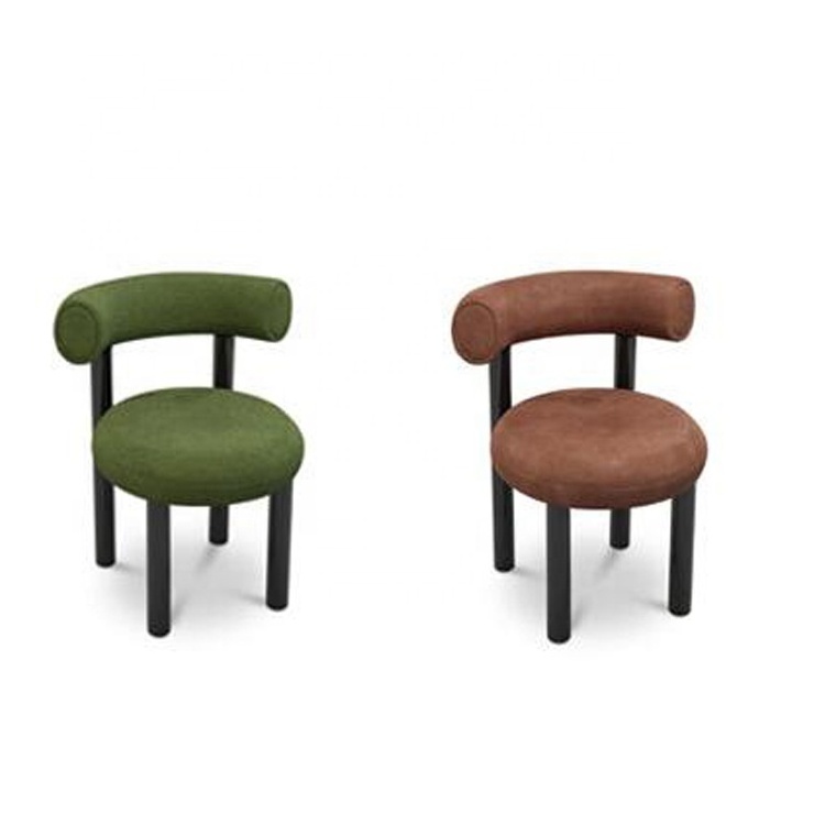 Customizable european modern furniture luxury dining chairs hand made button round chair round folding chair