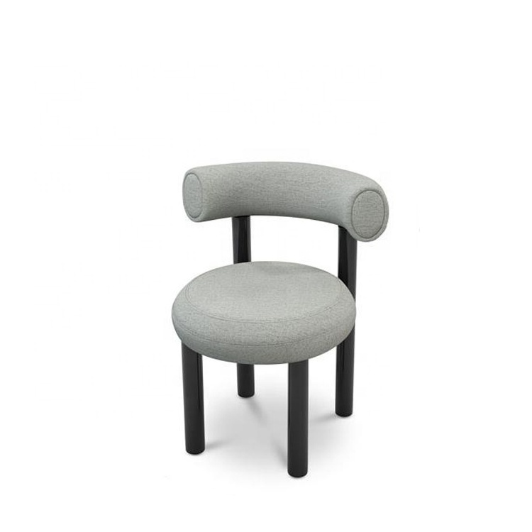 Customizable european modern furniture luxury dining chairs hand made button round chair round folding chair