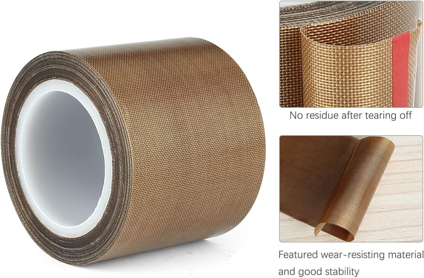 High Temperature Brown Wear-resistant Polytetrafluoroethylene Insulating Glass Cloth Tape