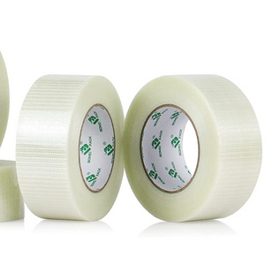 High Adhesion Custom Heavy Duty Packaging Reinforced Cross Woven fiberglass carton sealing filament fiberglass tape