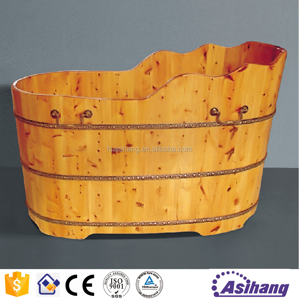 Bathtub Cedar Wood Good Price Mini Bathroom Luxury Eco-friendly Massage CE Graphic Design White Contemporary Wooden Bathtub