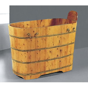 Outdoor sauna tub wash barrel wooden bathtub