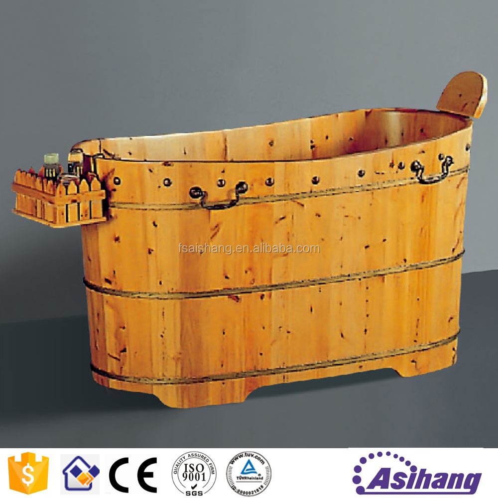 Outdoor sauna tub wash barrel wooden bathtub