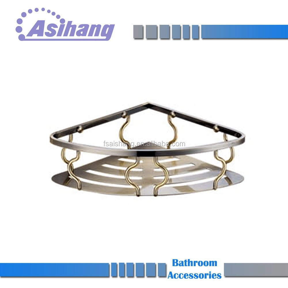 bathroom shower fittings for stainless steel 304 corner shelf