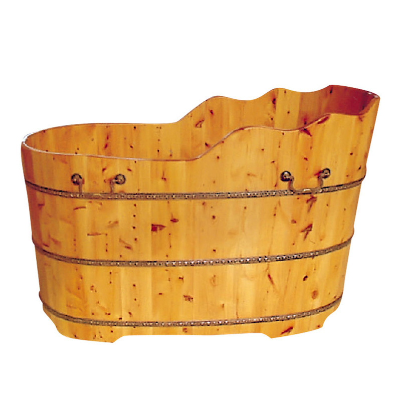 Wooden Barrel Bathtub Teak Wood Spa Soaking Tub Japanese Wooden Bathtubs