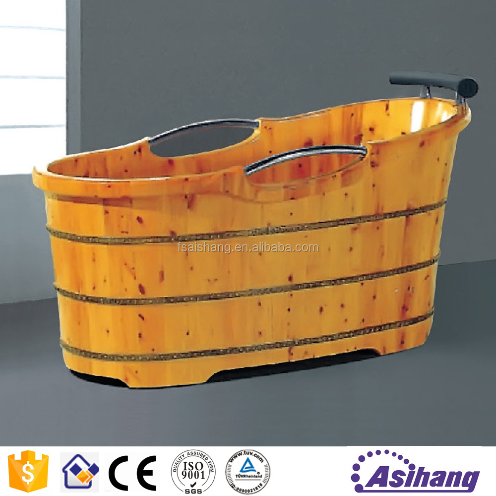 Outdoor sauna tub wash barrel wooden bathtub