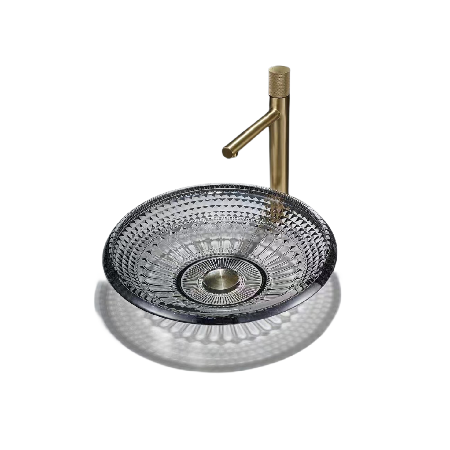 Bathroom Vessel Sink Hand Wash Basin New Arrival Beautiful Color Countertop Glass Crystal Basin