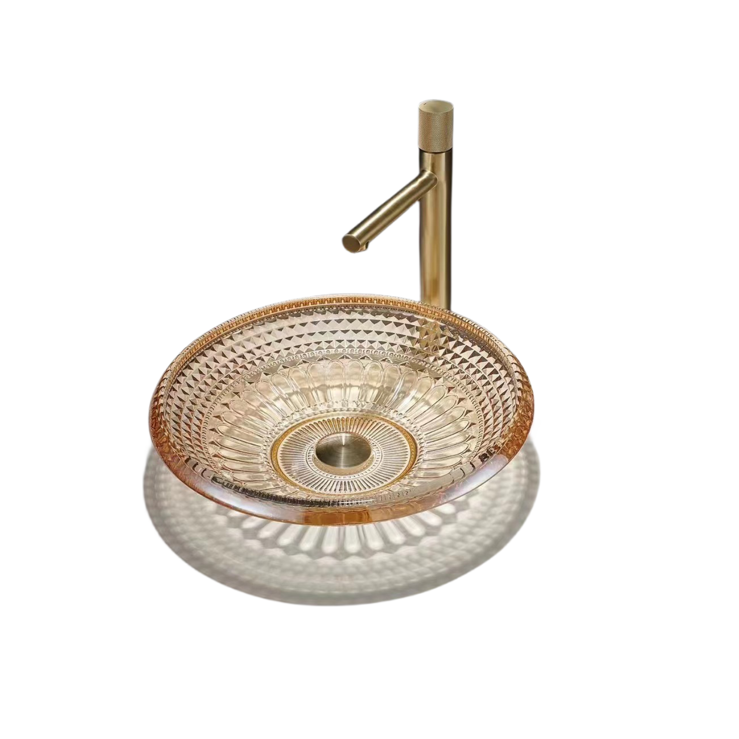 Bathroom Vessel Sink Hand Wash Basin New Arrival Beautiful Color Countertop Glass Crystal Basin