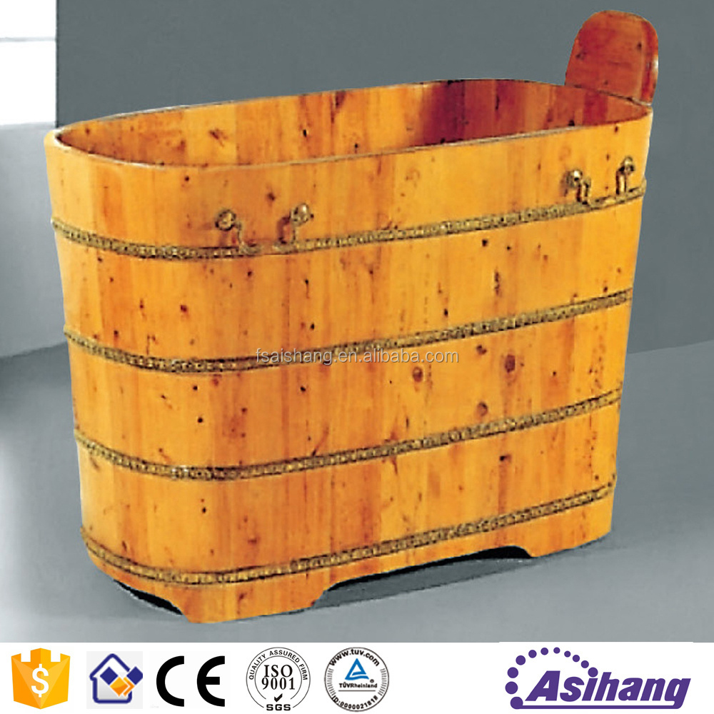 Bathtub Cedar Wood Good Price Mini Bathroom Luxury Eco-friendly Massage CE Graphic Design White Contemporary Wooden Bathtub