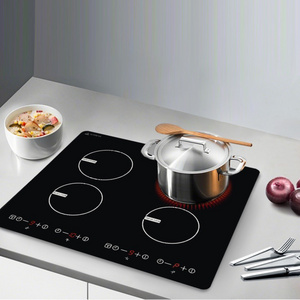 Built in 4 plate induction hob electric stove 6800W induction cooktop with 4 power boost burners