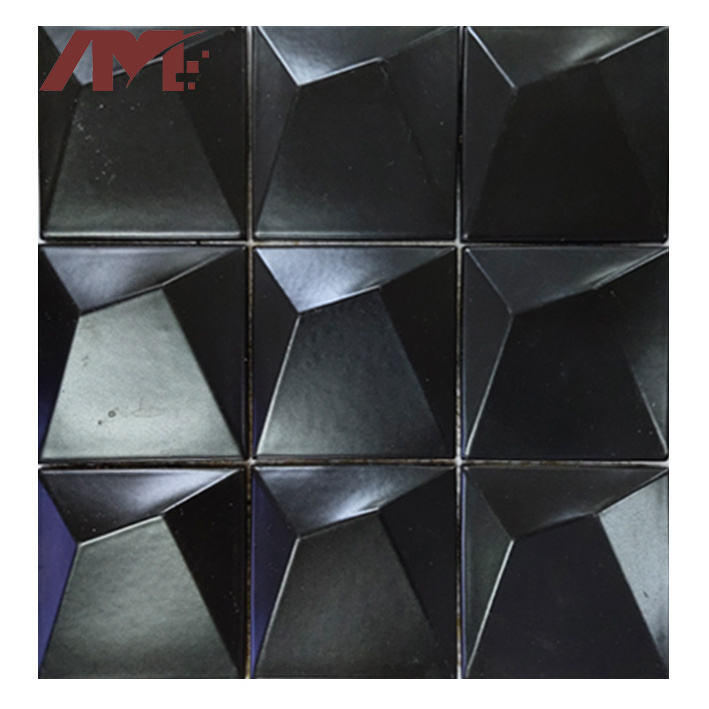 china factory indoor luxury gold hexagonal tile mosaic wall