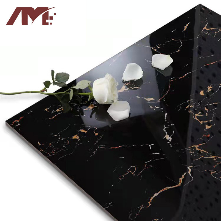 2022 new best quality glossy black tiles floor ceramic tiles and marbles