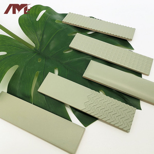 50x200mm Non Slip Bathroom Irregular Surface Matt Tactile Glazed Waved Brick Ceramic Wall Tiles