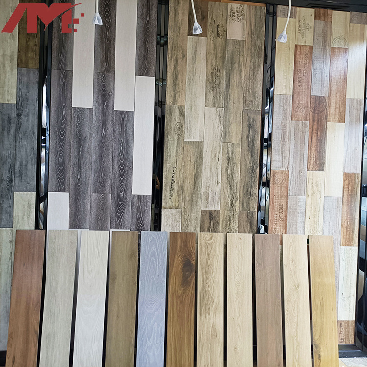 factory price polished wood look ceramic floor tiles