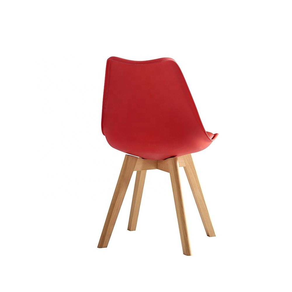 Commercial Furniture Plastic Chairs Wood Leg Chairs For Restaurant