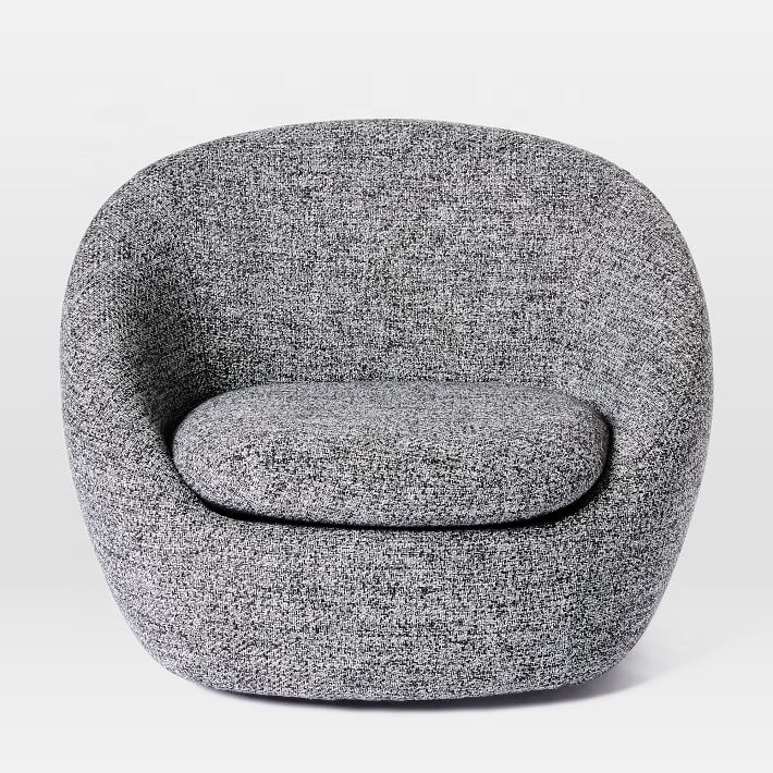 Living Room Lounge Chair Swivel Cozy Swivel Chair Round Arm Sofa Chair