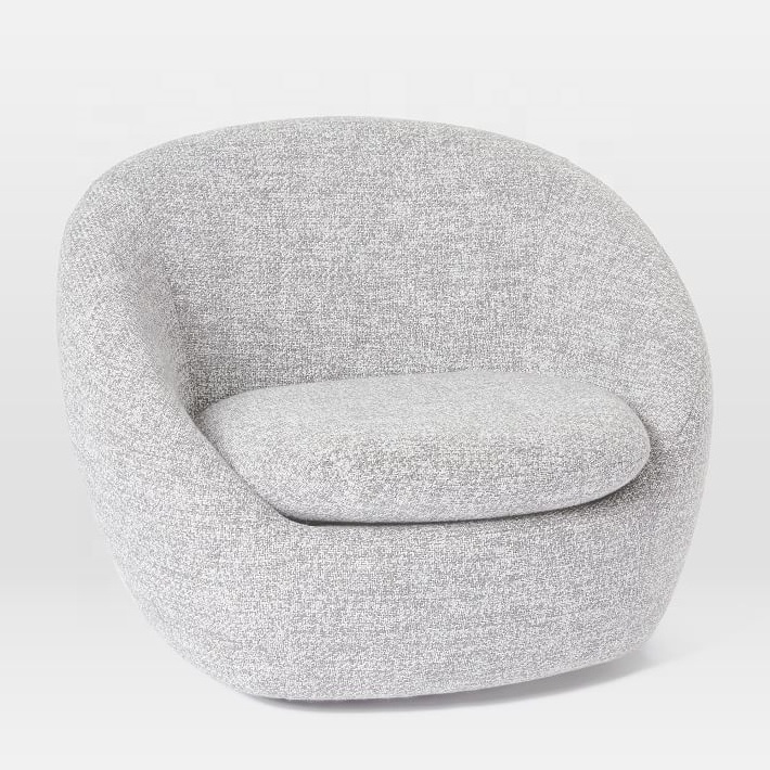 Living Room Lounge Chair Swivel Cozy Swivel Chair Round Arm Sofa Chair