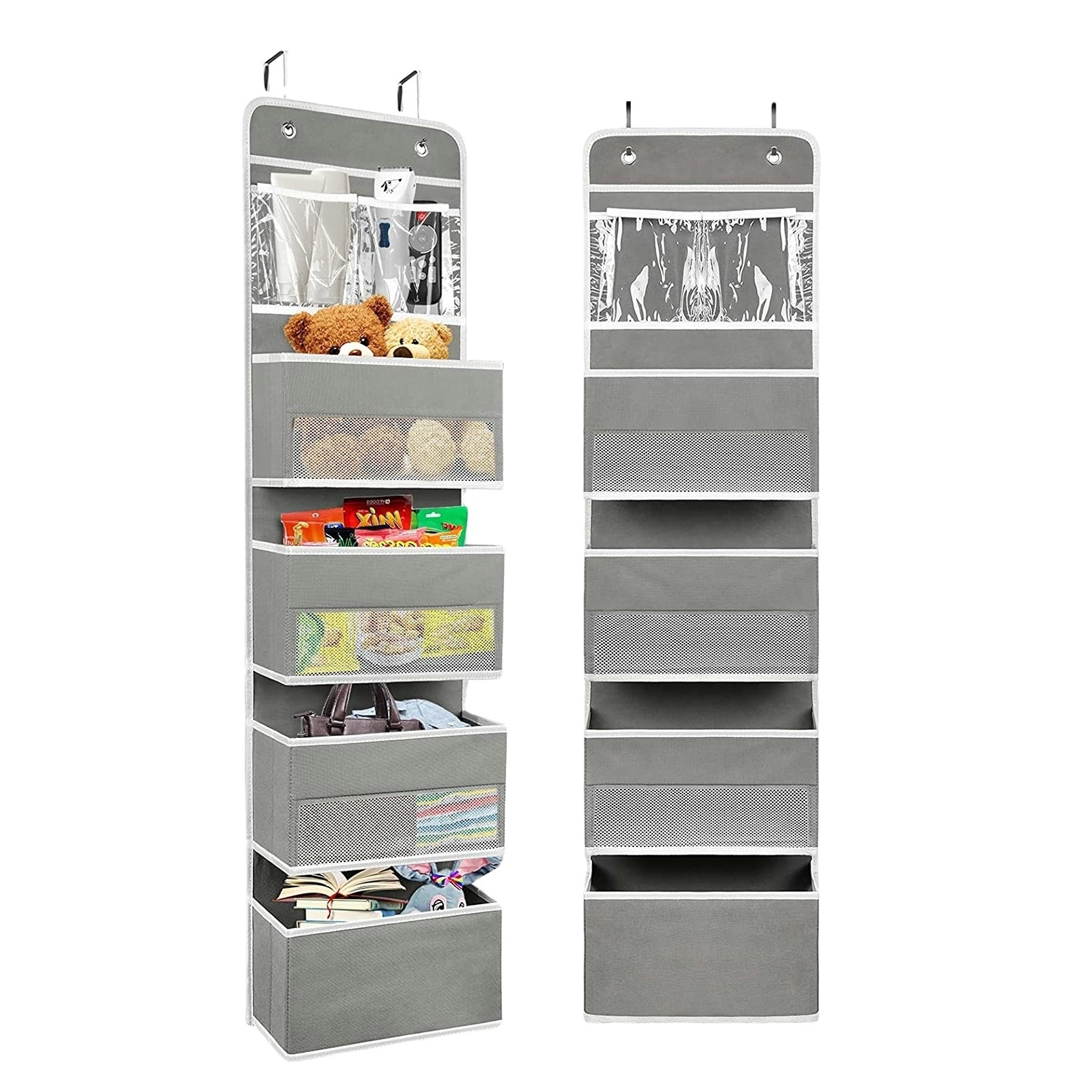 behind door  storage  metal and  cloth over the door organizer suitable for 5cm thick standard home-use door