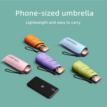 Ultralight thickened umbrella for rain and sunshine Mini Umbrella