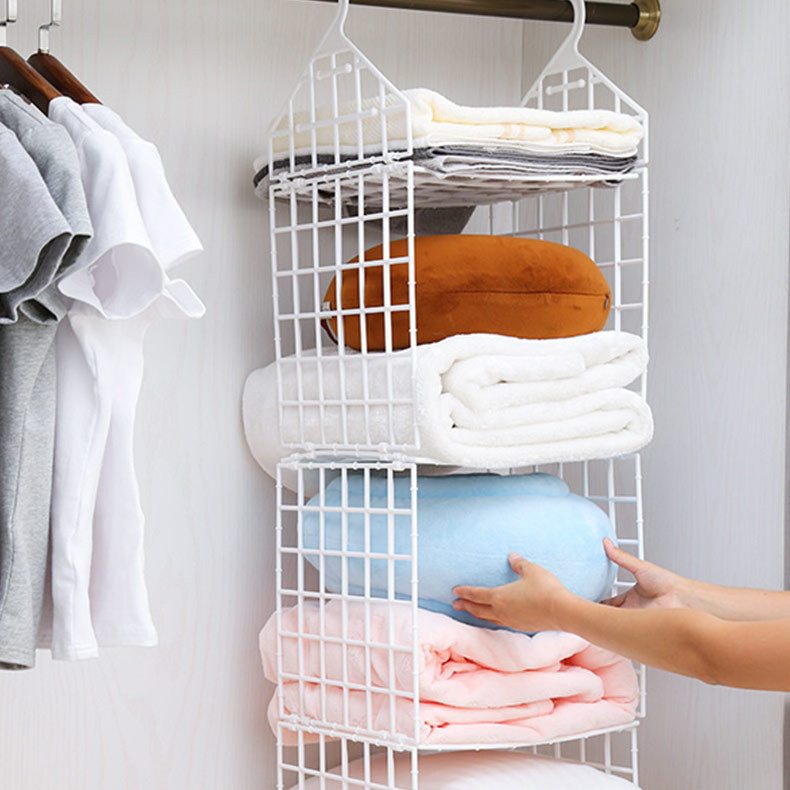 hanging closet clothes organizers  box storage rack for clothing