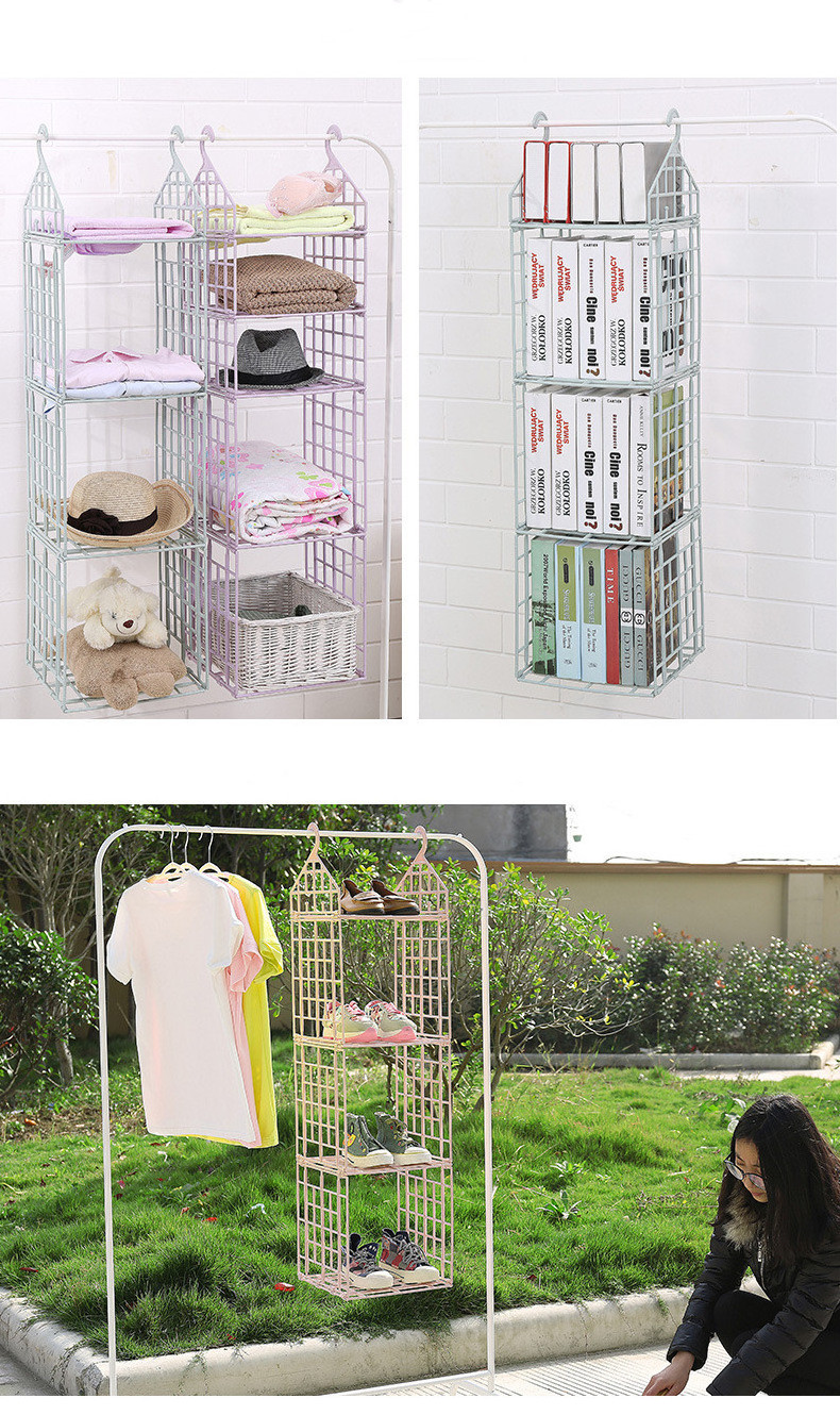 hanging closet clothes organizers  box storage rack for clothing