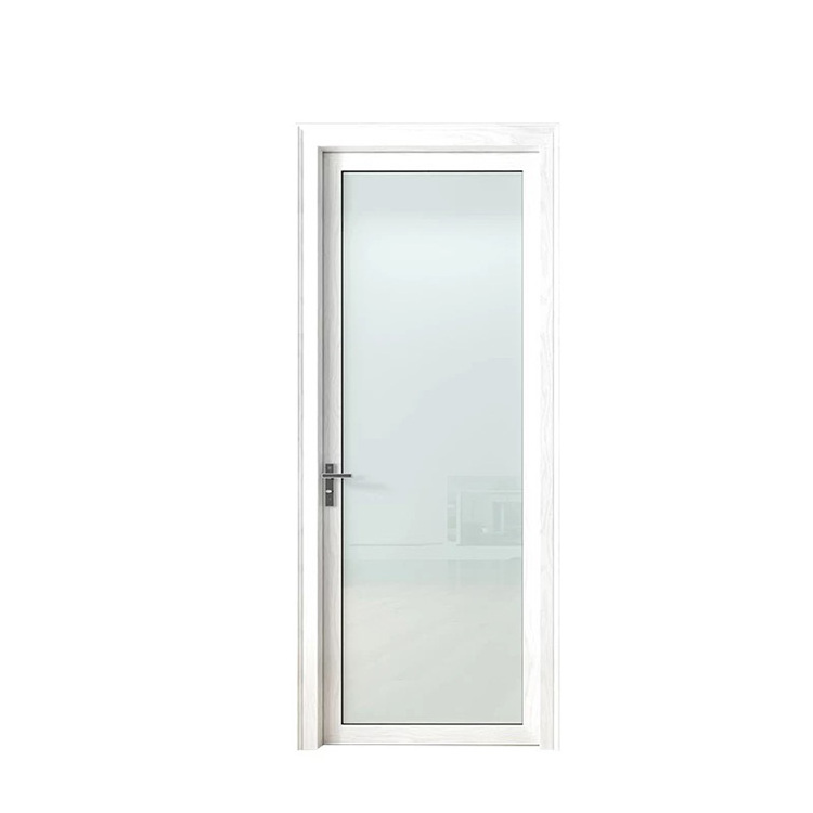 Modern interior aluminium frame toilet glass door swing bathroom door