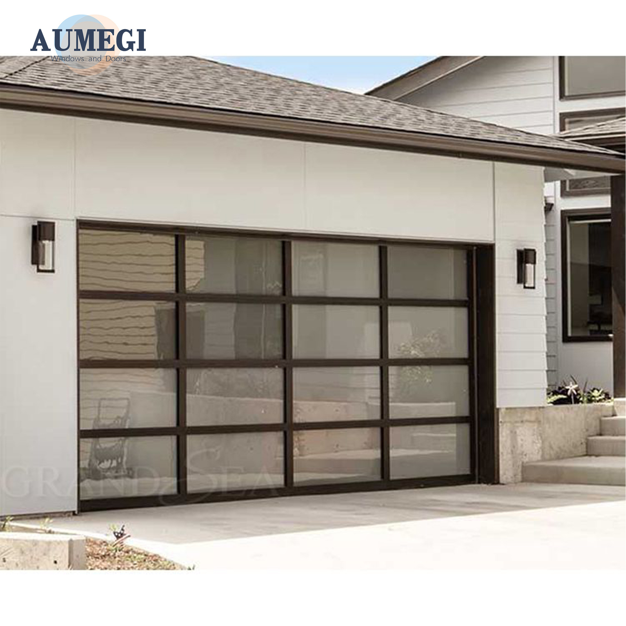 Aumegi Tempered Glass Doorhan Panels For Garage Doors High Value Garage Door Metal Garage Door With Glass